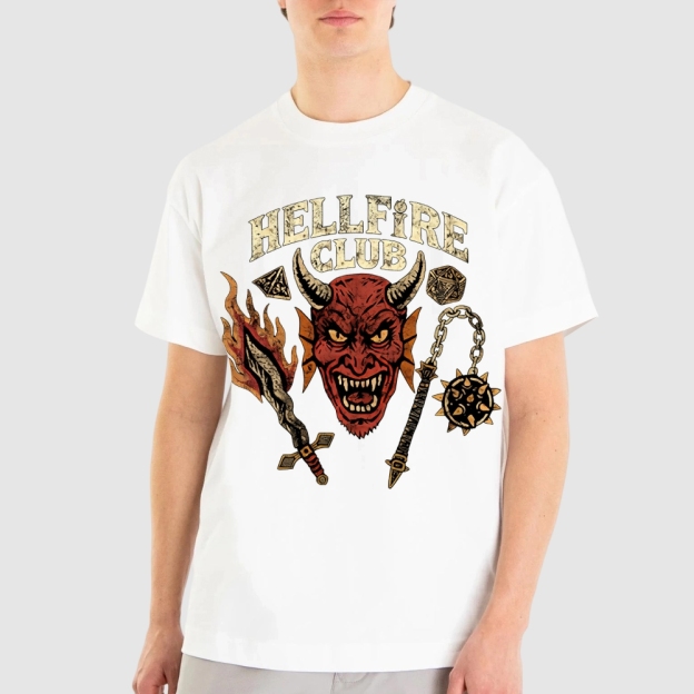 Retro Demon Hellfire Club Cotton T-shirt