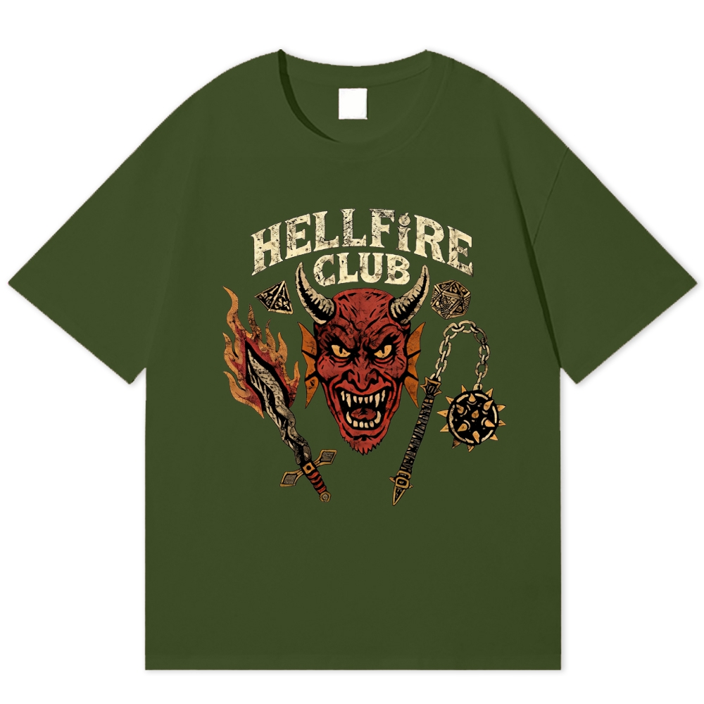 Retro Demon Hellfire Club Cotton T-shirt