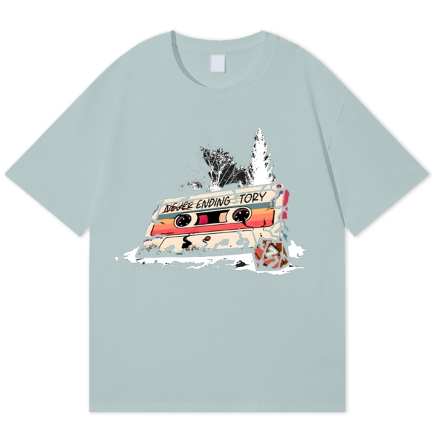 "Never Ending Story" Retro Cassette Tape Cotton T-shirt