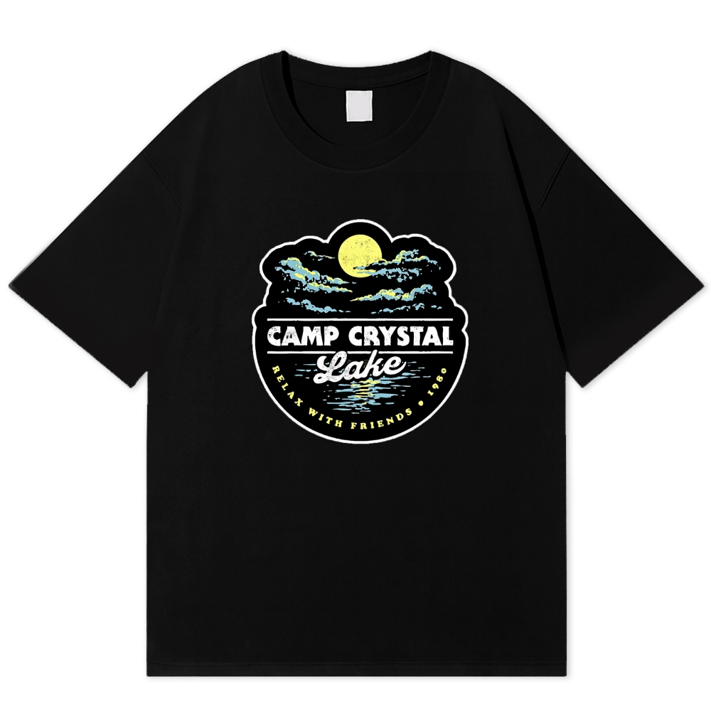 Vintage Camping Lake Camp Cotton T-shirt