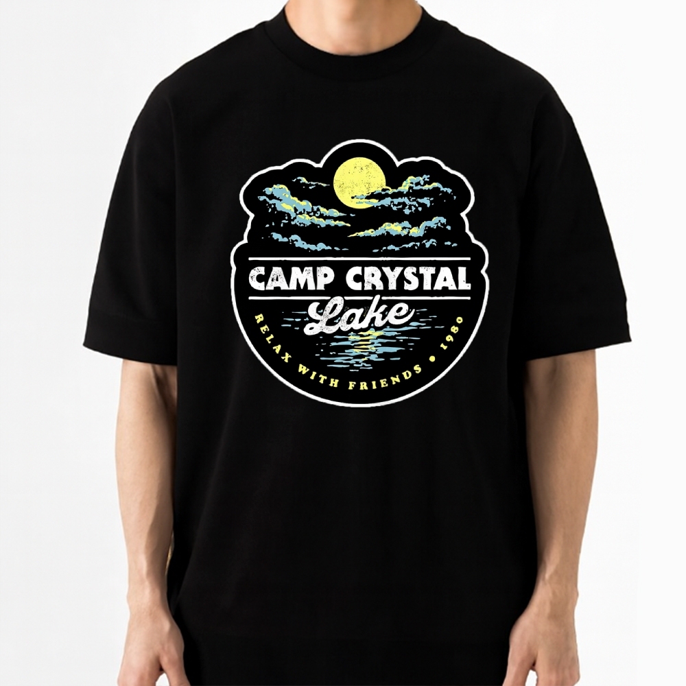 Vintage Camping Lake Camp Cotton T-shirt