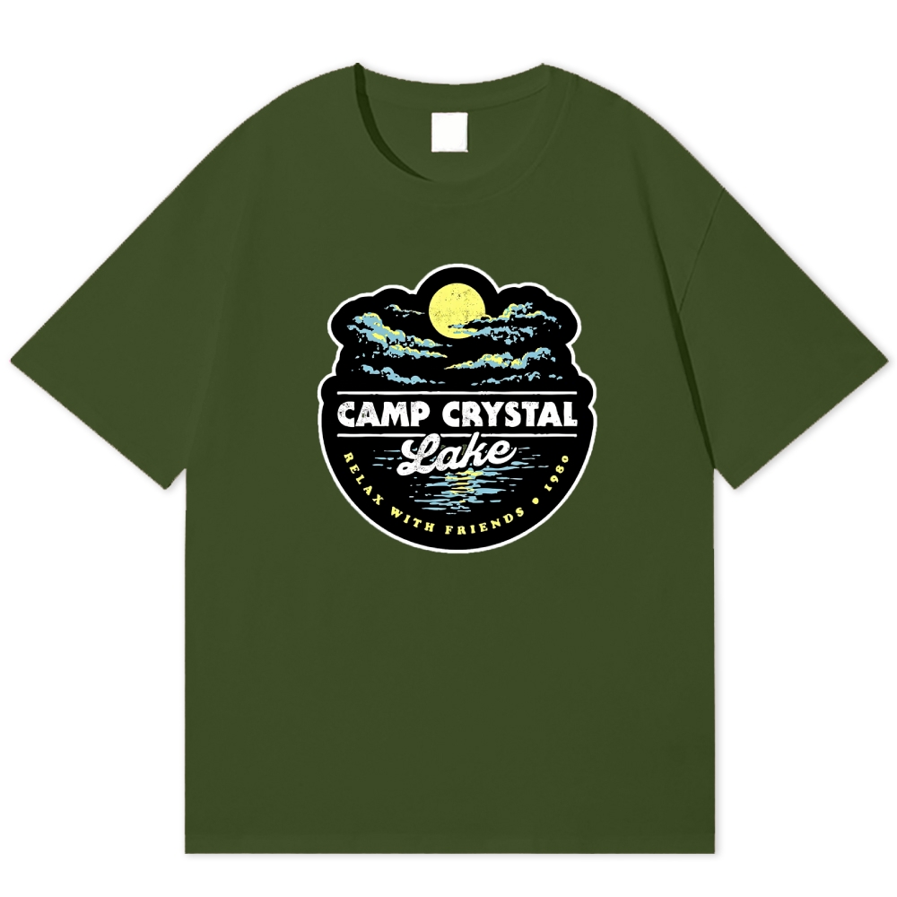 Vintage Camping Lake Camp Cotton T-shirt