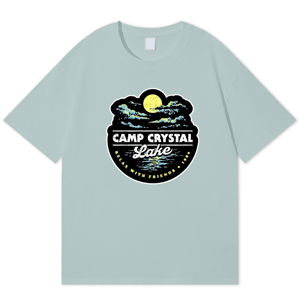 Vintage Camping Lake Camp Cotton T-shirt