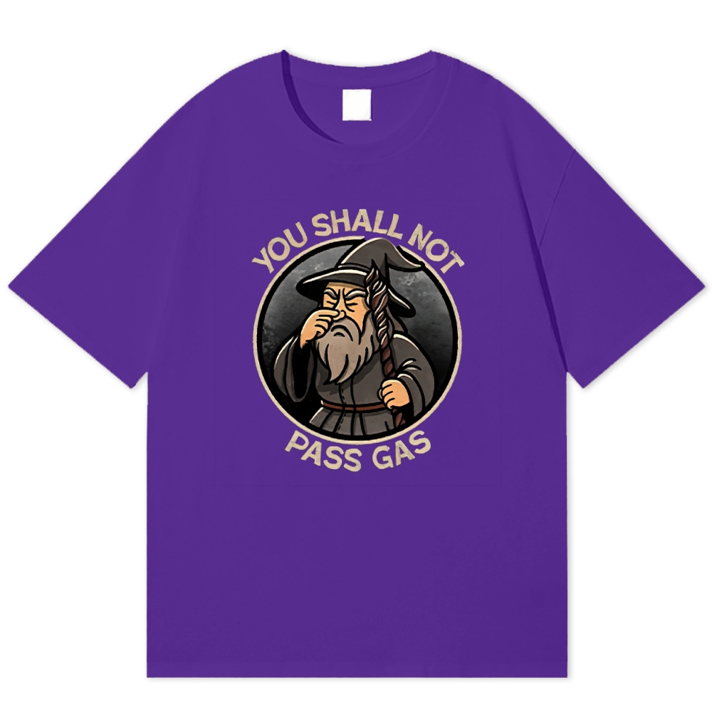 Wizard "You Shall Not Pass Gas" Funny Cotton T-shirt