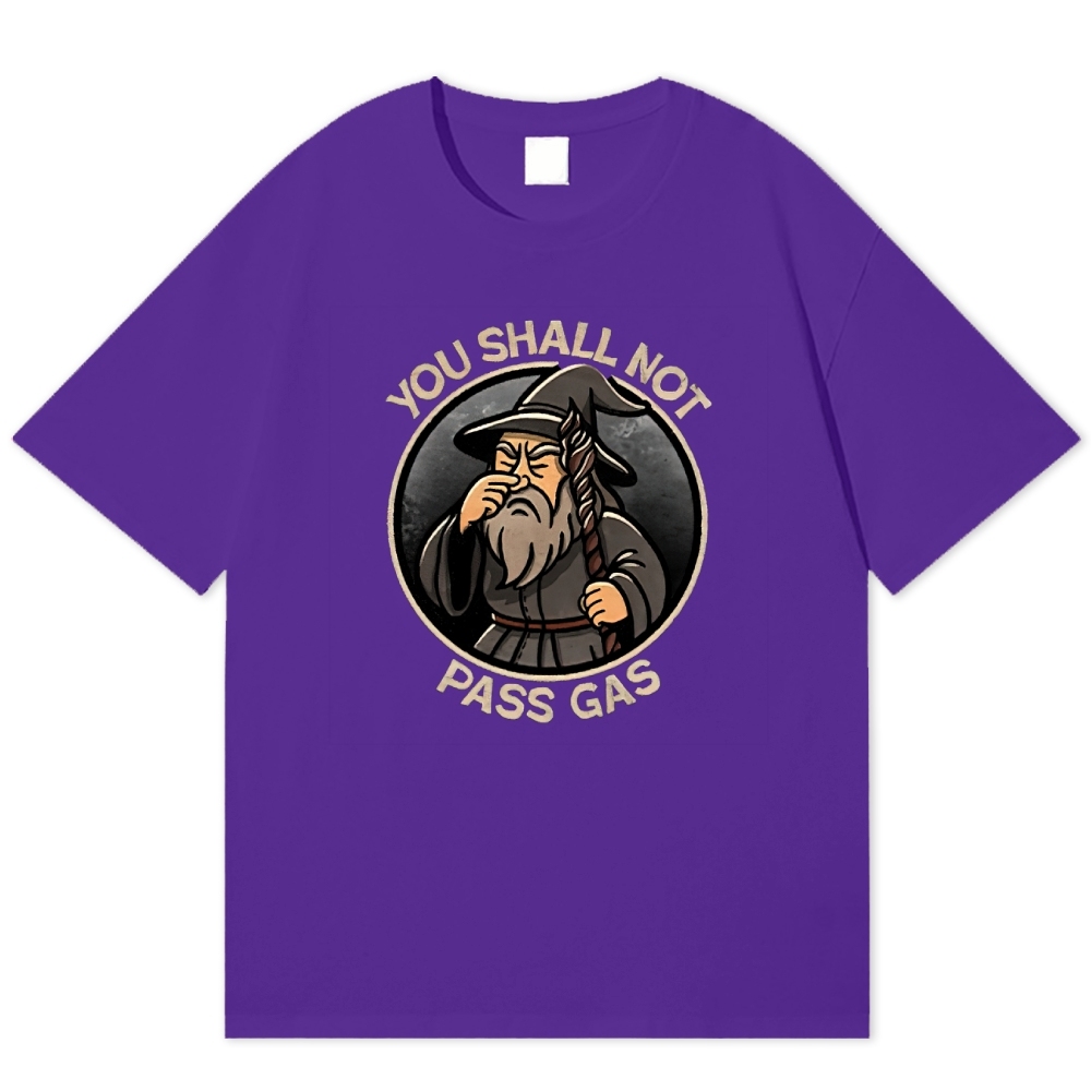 Wizard "You Shall Not Pass Gas" Funny Cotton T-shirt
