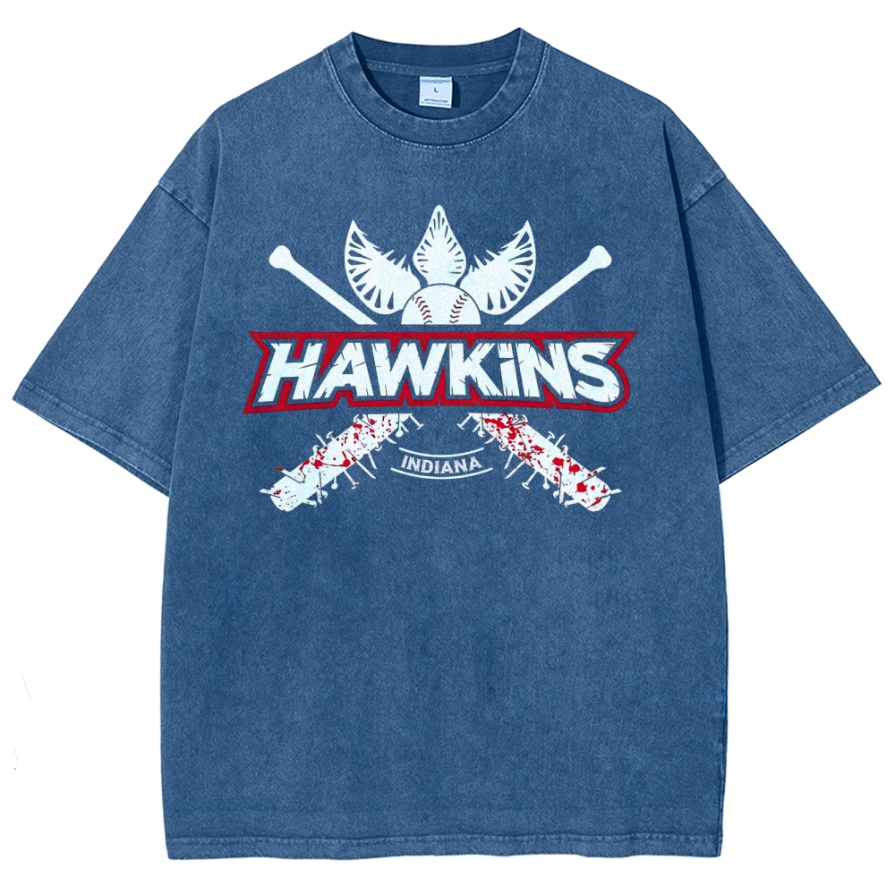 Hawkins Baseball Bat Washed T-Shirt