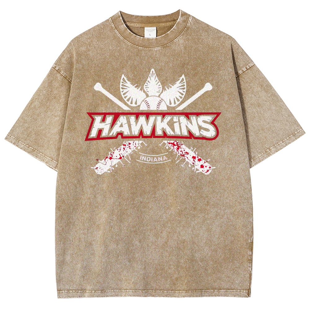 Hawkins Baseball Bat Washed T-Shirt