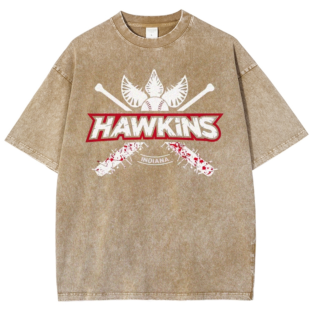 Hawkins Baseball Bat Washed T-Shirt