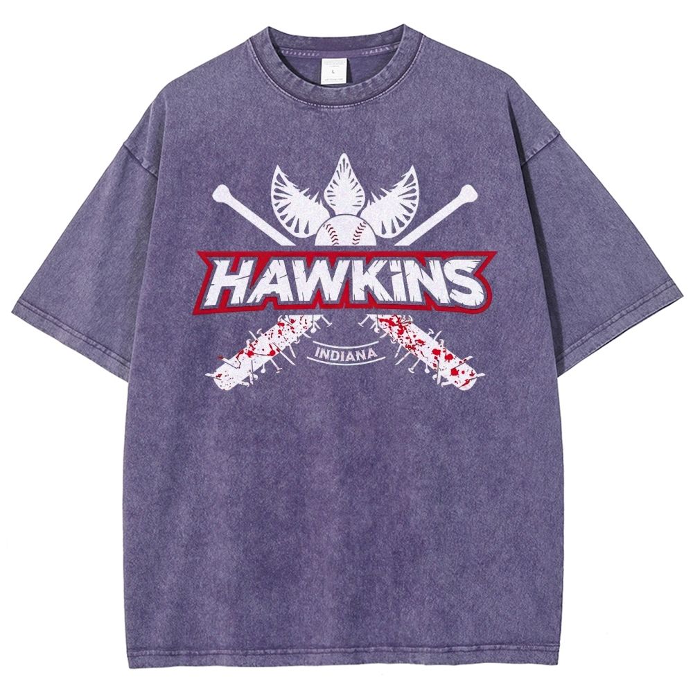 Hawkins Baseball Bat Washed T-Shirt