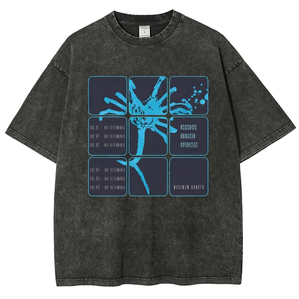 Maximum Danger Blue Handprint Washed T-Shirt