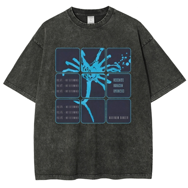 Maximum Danger Blue Handprint Washed T-Shirt