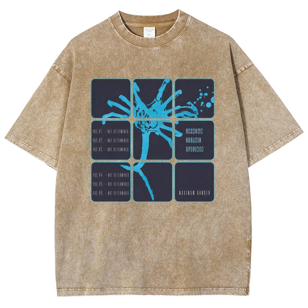 Maximum Danger Blue Handprint Washed T-Shirt