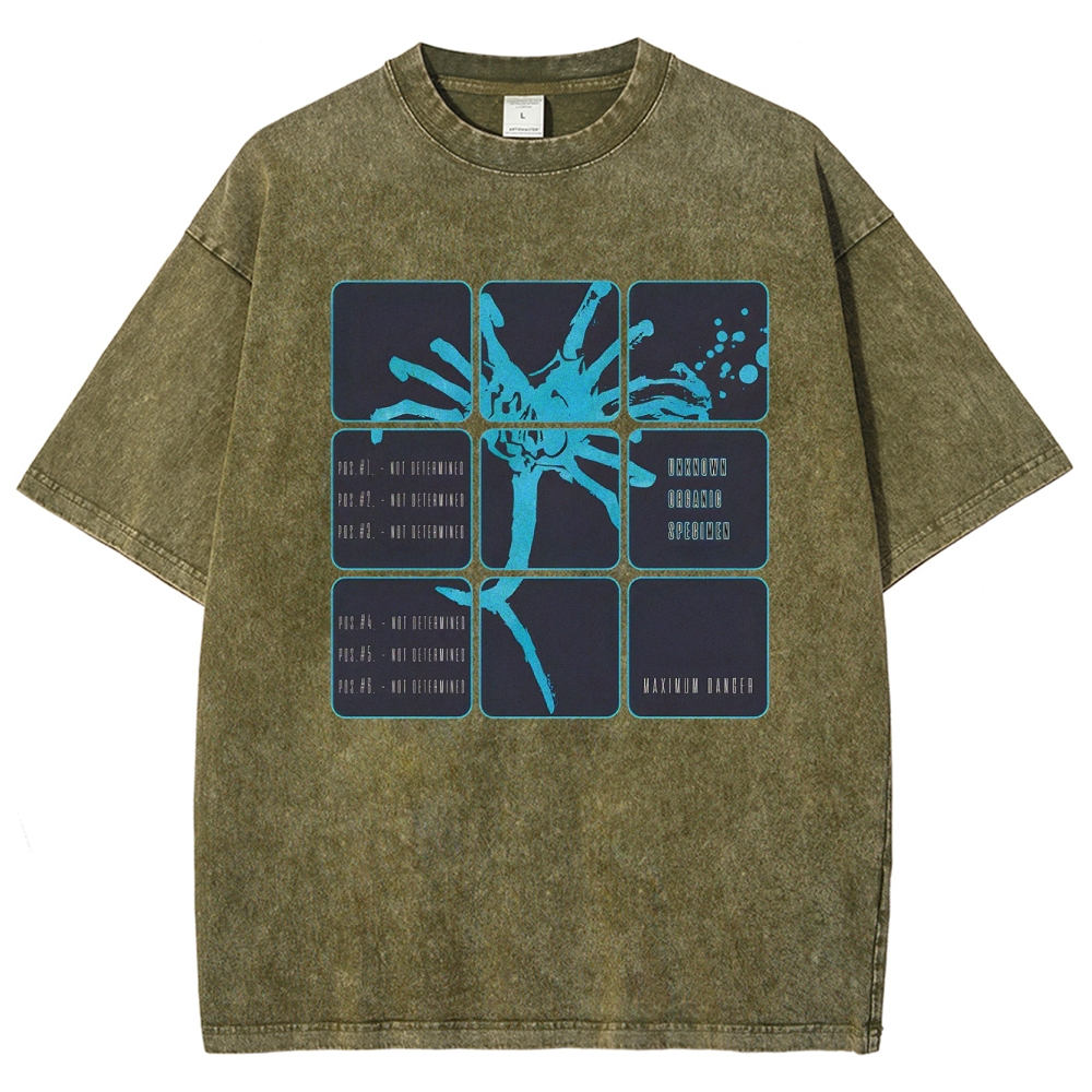 Maximum Danger Blue Handprint Washed T-Shirt