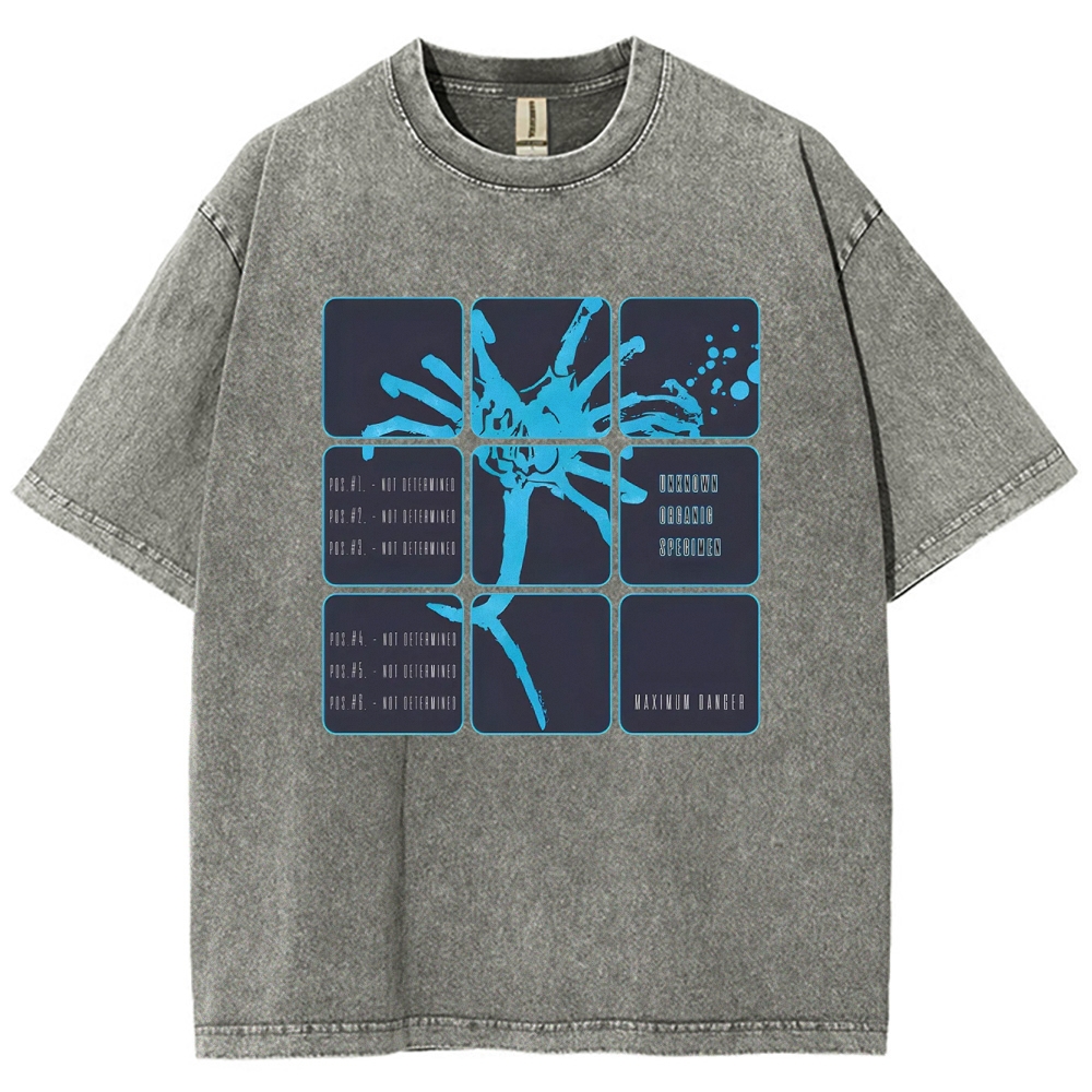 Maximum Danger Blue Handprint Washed T-Shirt