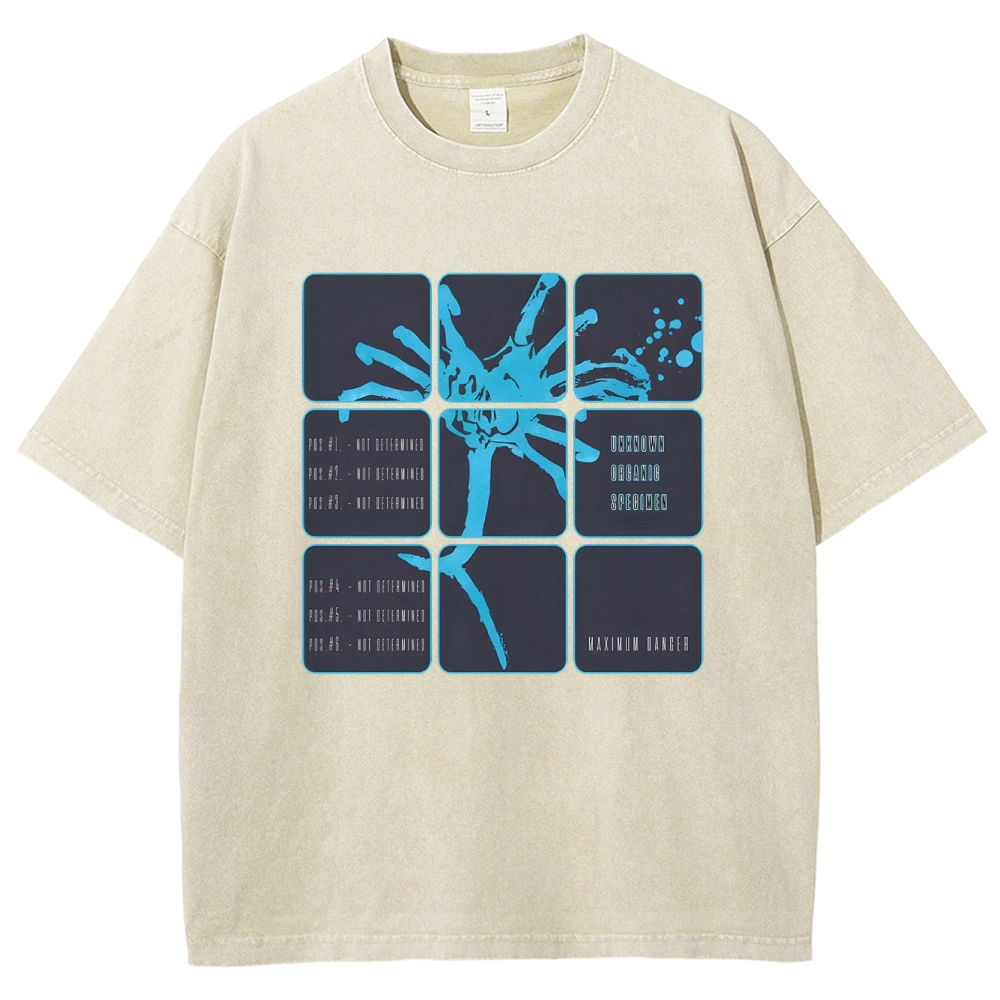 Maximum Danger Blue Handprint Washed T-Shirt