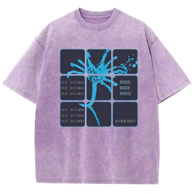 Maximum Danger Blue Handprint Washed T-Shirt