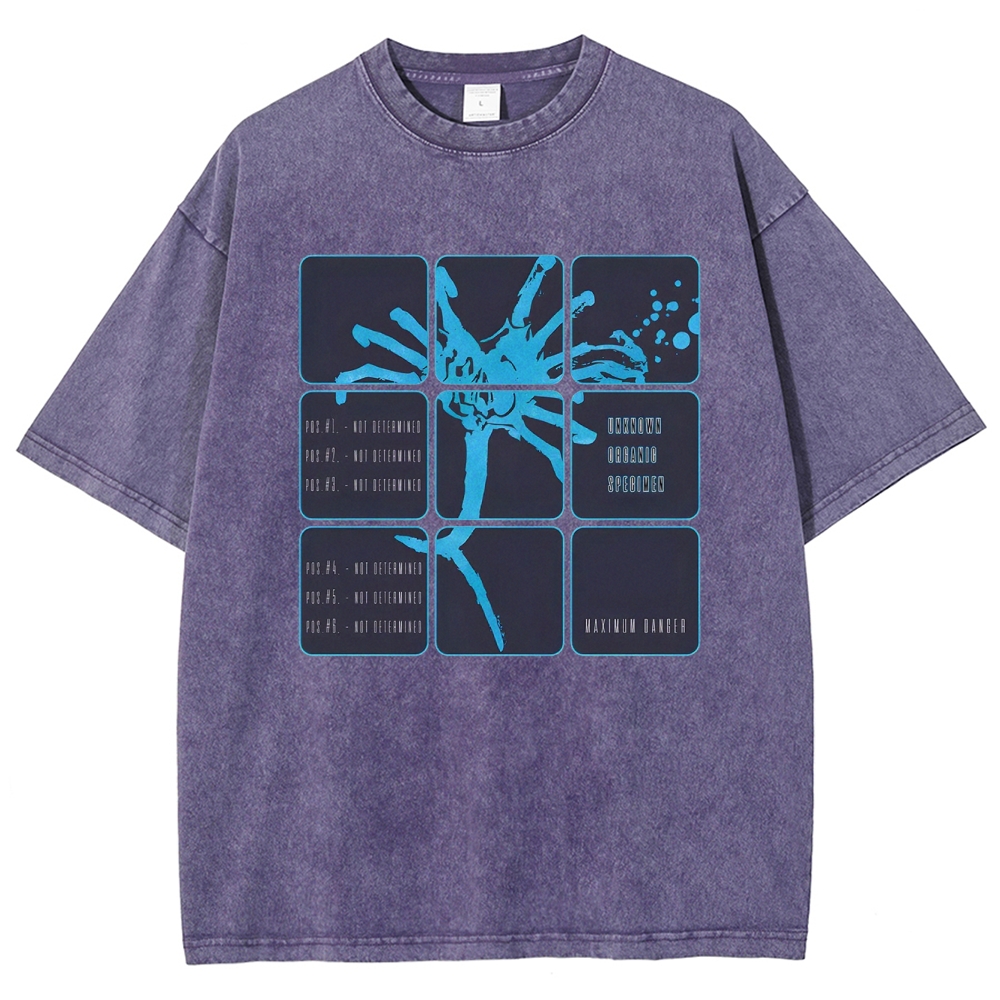 Maximum Danger Blue Handprint Washed T-Shirt