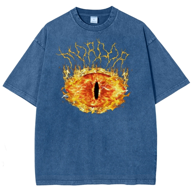 Eye of Sauron Fiery Washed T-Shirt