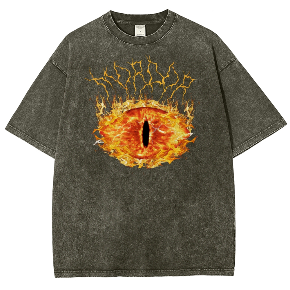 Eye of Sauron Fiery Washed T-Shirt