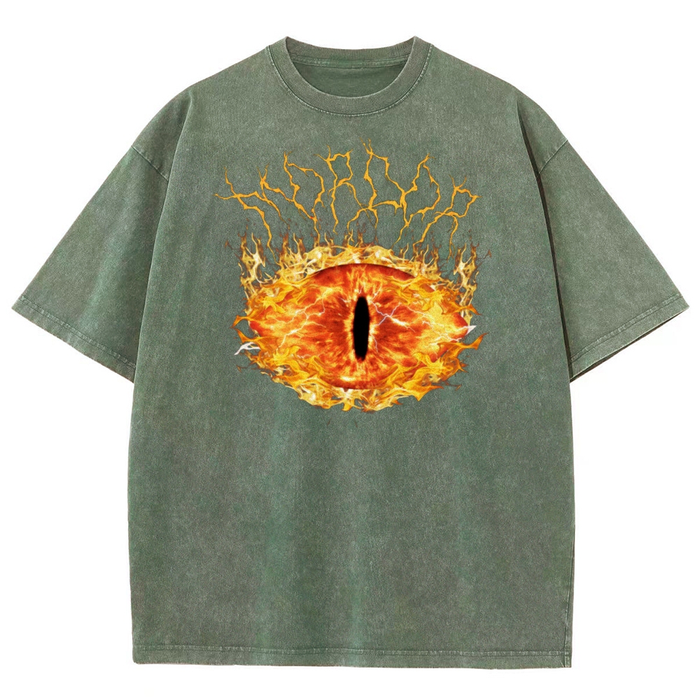 Eye of Sauron Fiery Washed T-Shirt