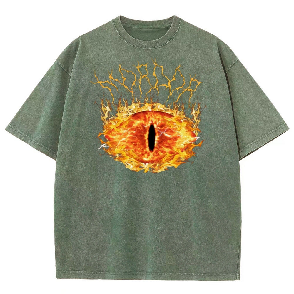Eye of Sauron Fiery Washed T-Shirt