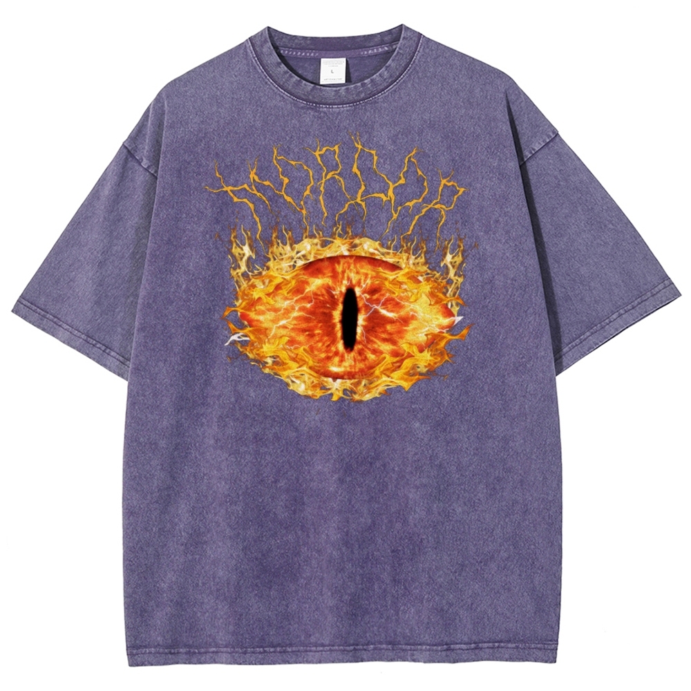 Eye of Sauron Fiery Washed T-Shirt