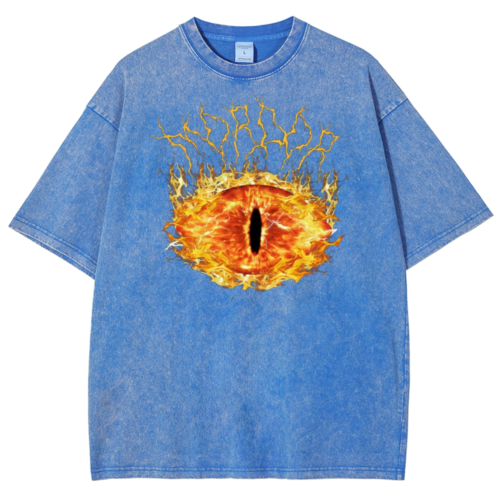 Eye of Sauron Fiery Washed T-Shirt