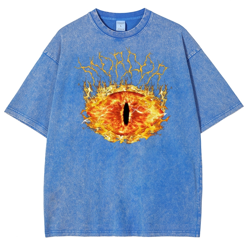 Eye of Sauron Fiery Washed T-Shirt