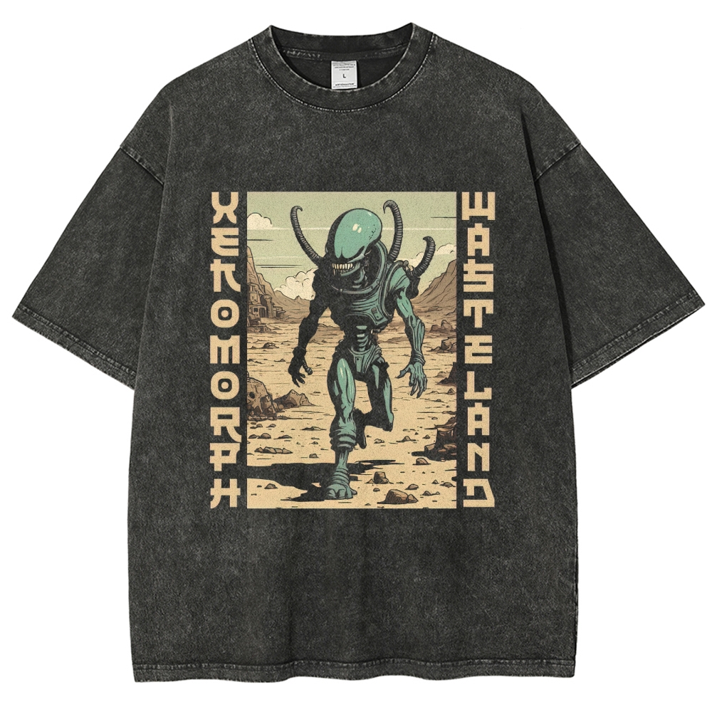 Xenomorph Wasteland Retro Washed T-Shirt