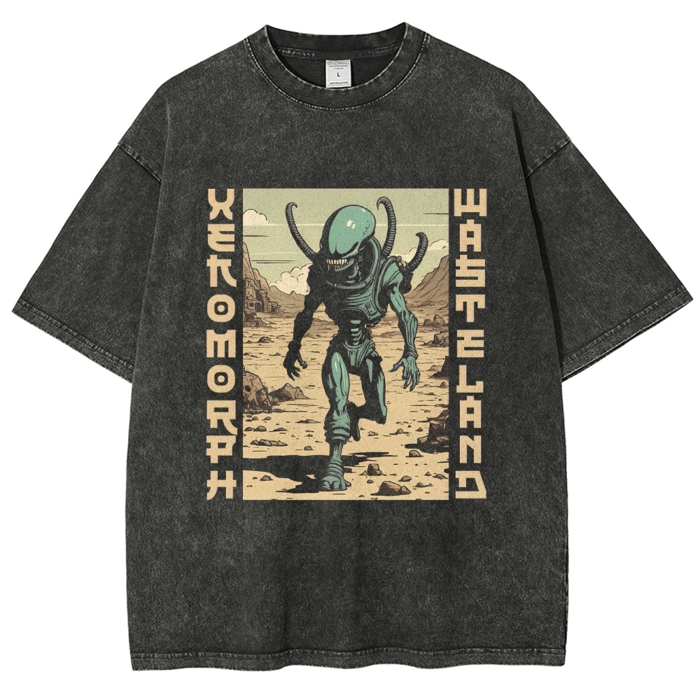 Xenomorph Wasteland Retro Washed T-Shirt