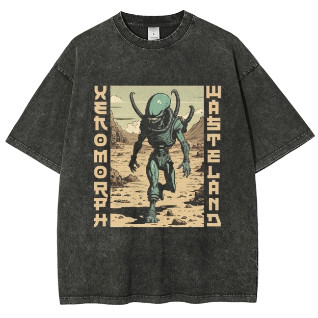 Xenomorph Wasteland Retro Washed T-Shirt