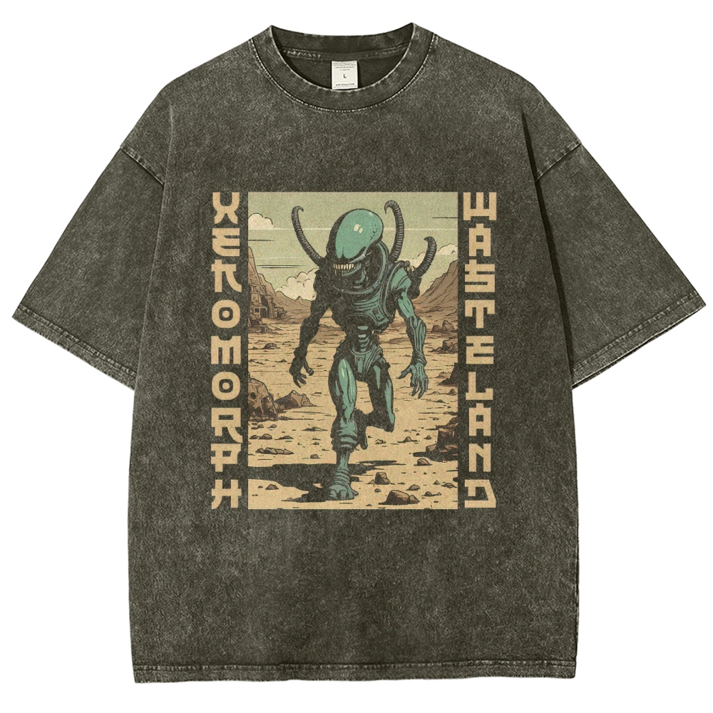 Xenomorph Wasteland Retro Washed T-Shirt