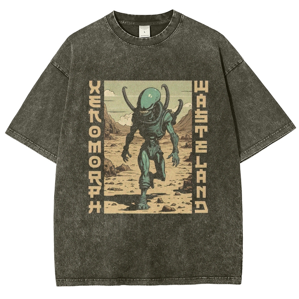 Xenomorph Wasteland Retro Washed T-Shirt