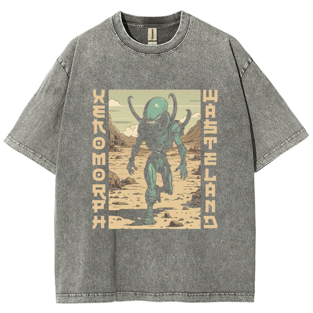 Xenomorph Wasteland Retro Washed T-Shirt