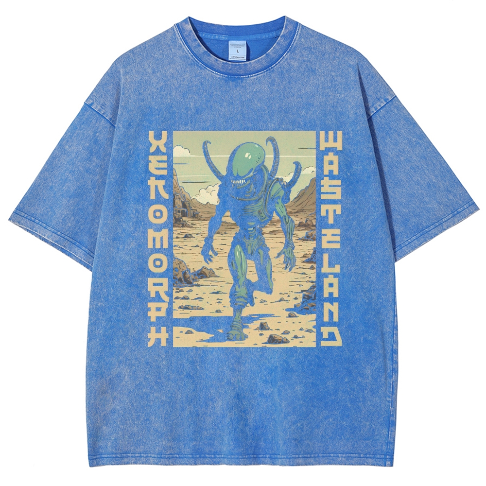 Xenomorph Wasteland Retro Washed T-Shirt