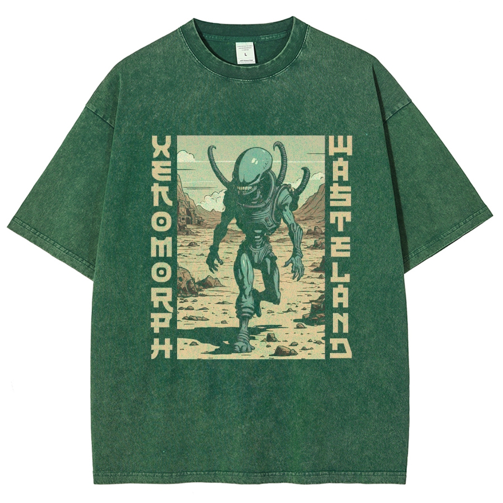 Xenomorph Wasteland Retro Washed T-Shirt