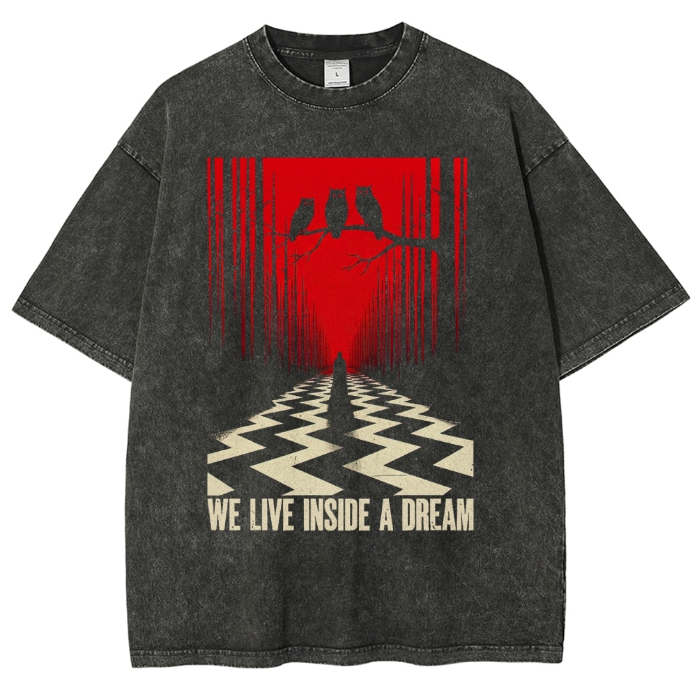 Surreal Dream Forest Graphic Washed T-Shirt