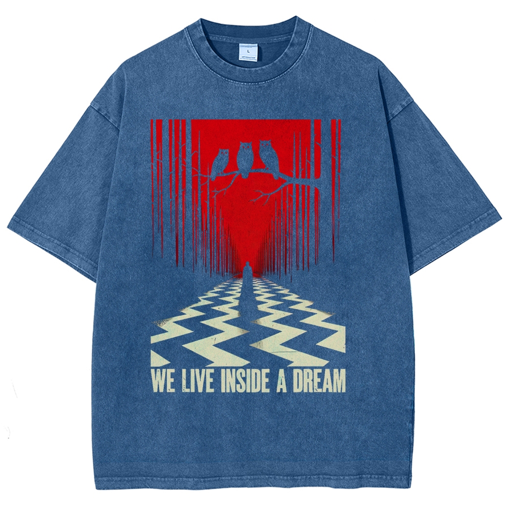 Surreal Dream Forest Graphic Washed T-Shirt 