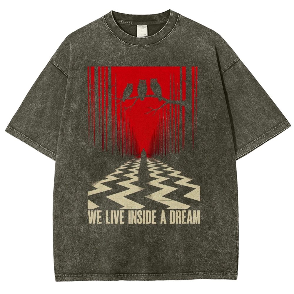 Surreal Dream Forest Graphic Washed T-Shirt 