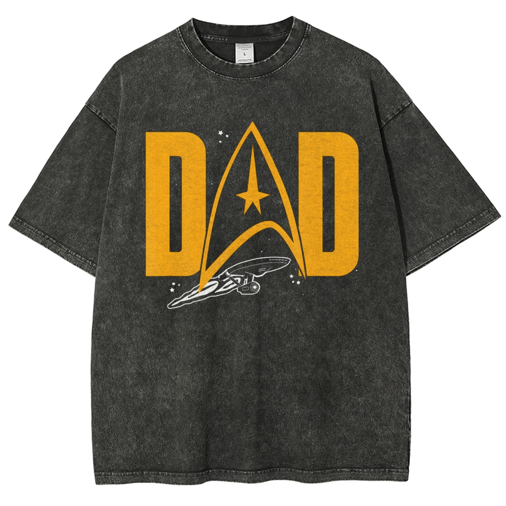 Starfleet Dad Washed T-Shirt