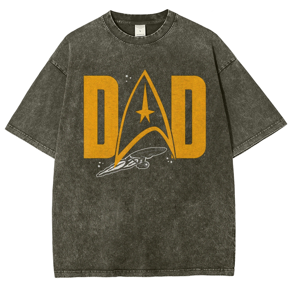 Starfleet Dad Washed T-Shirt