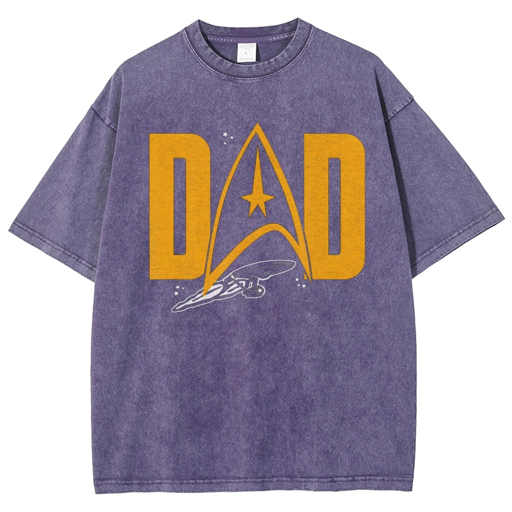 Starfleet Dad Washed T-Shirt