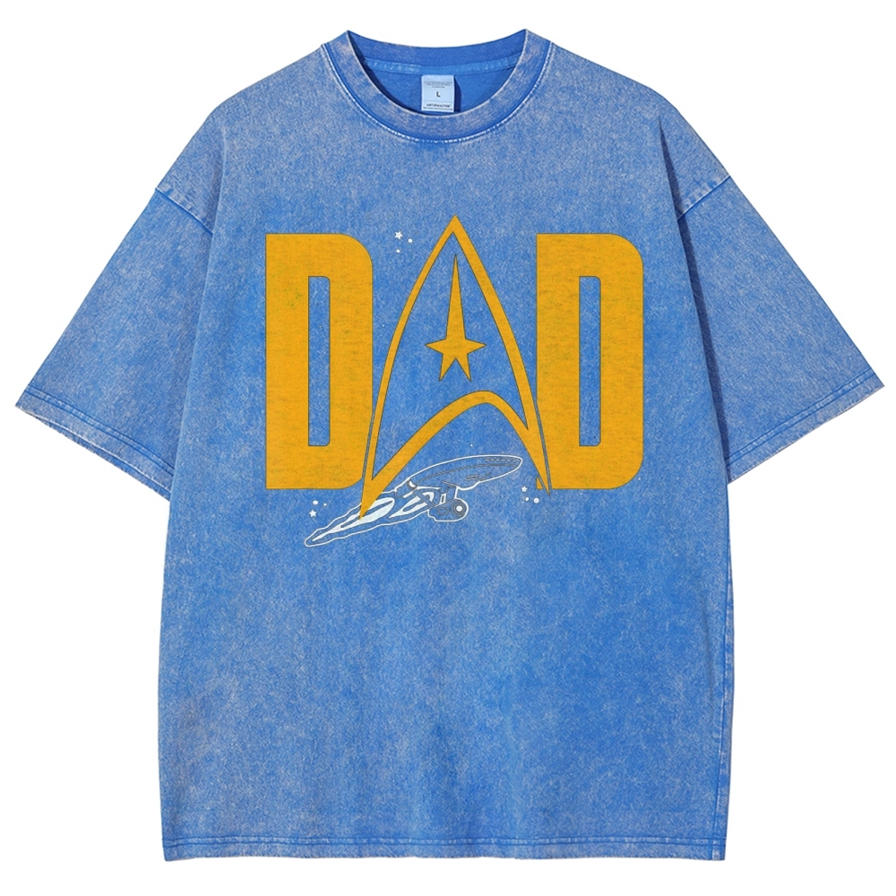 Starfleet Dad Washed T-Shirt
