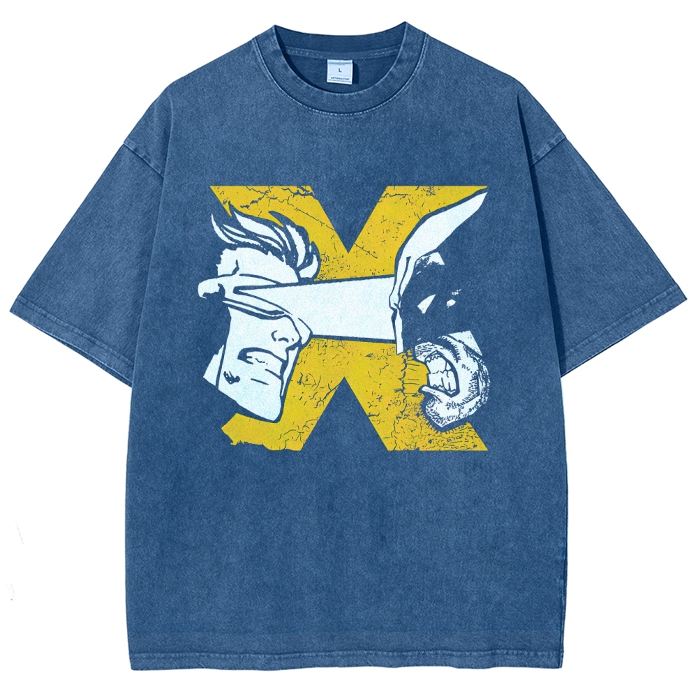X-Men Cyclops vs. Wolverine Washed T-Shirt