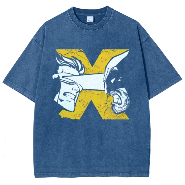 X-Men Cyclops vs. Wolverine Washed T-Shirt