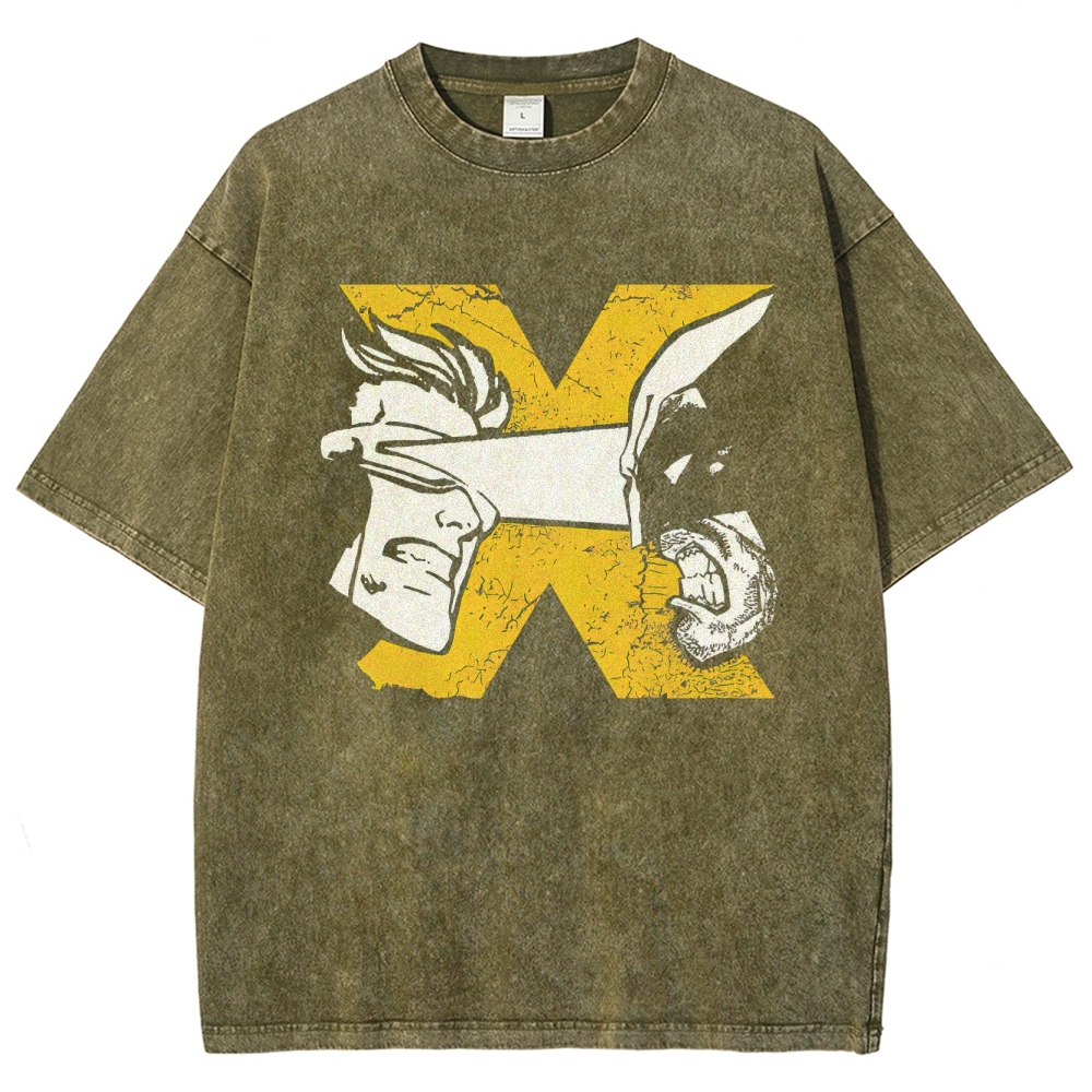 X-Men Cyclops vs. Wolverine Washed T-Shirt
