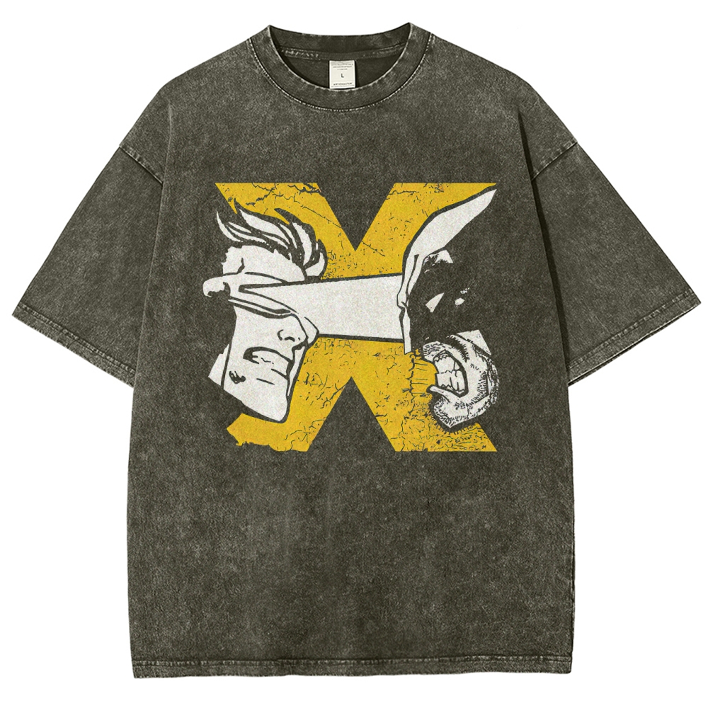 X-Men Cyclops vs. Wolverine Washed T-Shirt