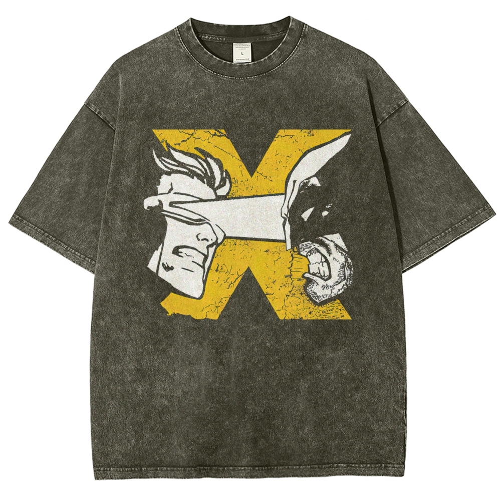 X-Men Cyclops vs. Wolverine Washed T-Shirt