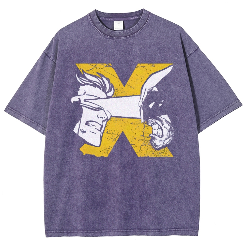 X-Men Cyclops vs. Wolverine Washed T-Shirt
