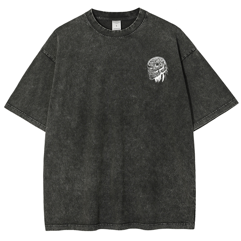 Fantasy Creature Anatomy Graphic Washed T-Shirt